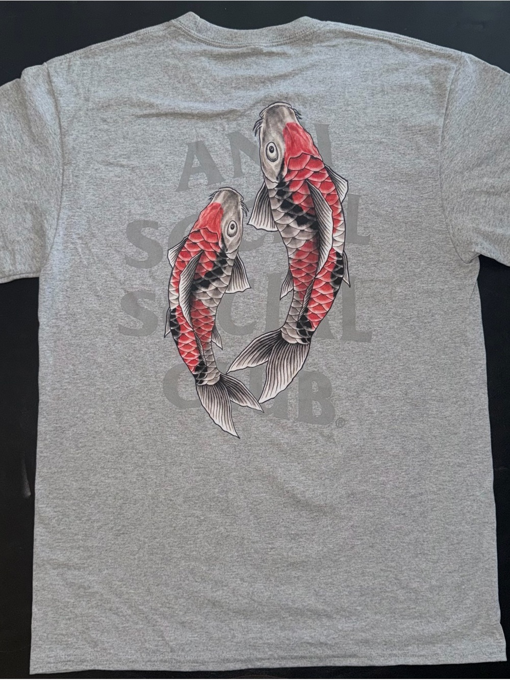 Anti Social Social Club Gray Tee with Red Koi Graphic - NWOT